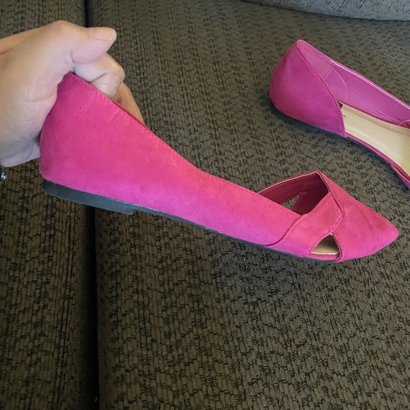 🎊3 FOR $10 LILY MORGAN WOMENS SIZE 6 FLATS PINK - Picture 4 of 8